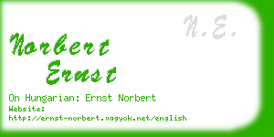 norbert ernst business card